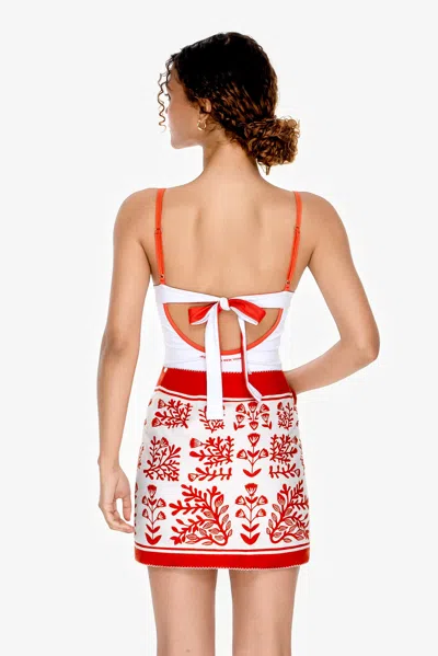 Jessie Zhao New York Swim Cover Up Skirt-red Coral