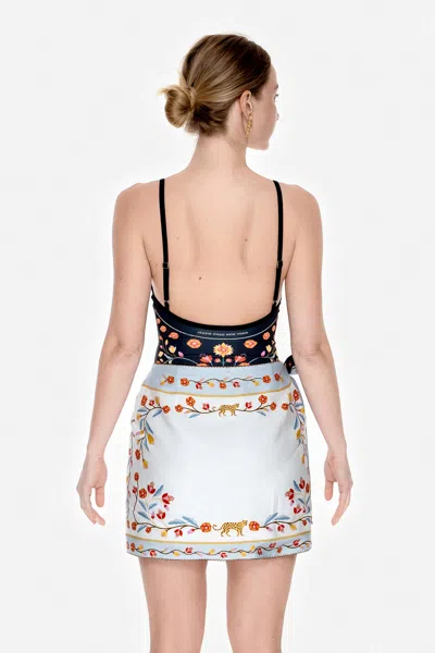 Jessie Zhao New York Swim Cover Up Skirt-night Imagination In Multi