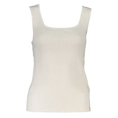 Tommy Hilfiger Elegant White Tank Top With Contrasting Details
