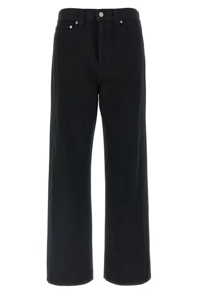 Khaite Bacall Low Rise Straight Jeans In Black