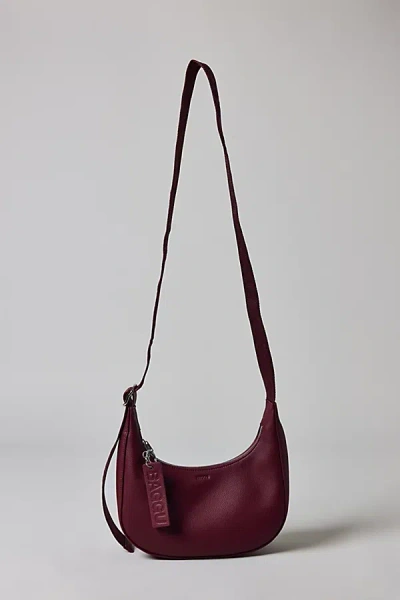 Baggu Small Recycled Leather Crescent Bag In Mahogany, Women's At Urban Outfitters In Brown
