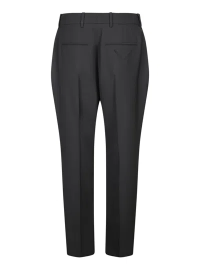 Prada Belt Loop Casual Pants In Black