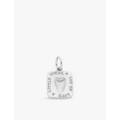 Monica Vinader Womens Love Token Sterling-silver Charm In Metallic