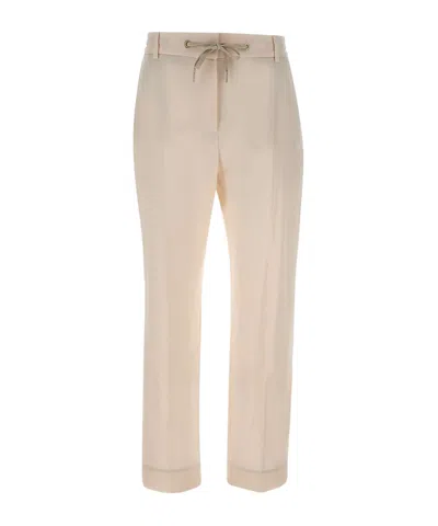 Eleventy Drawstring-cuffed Trousers In Neutral