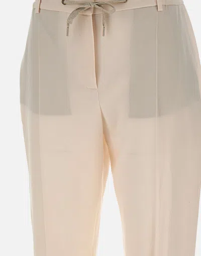 Eleventy Drawstring-cuffed Trousers In Neutral