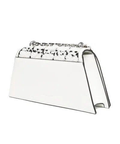Karl Lagerfeld White Signature 2.0 Crossbody Bag In White