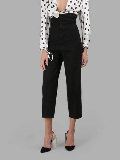 Jacquemus High Waisted Black Button Back Trousers