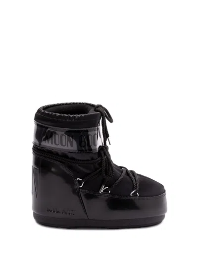 Moon Boot Classic Low Glance Lace-up Snow Boots In Black  