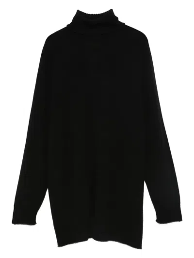 Twinset Twin-set High Neck Cashmere Blend Sweater In Black