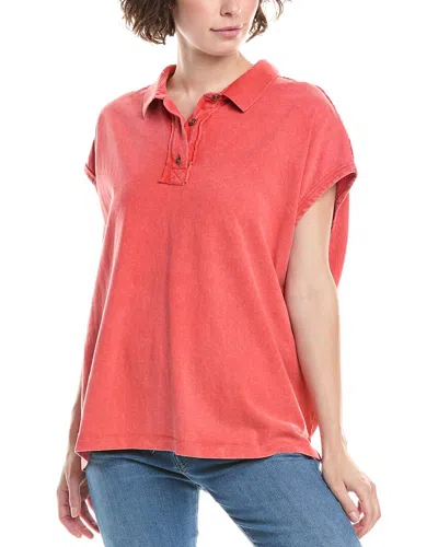 Free People Keep On Polo Fiery Red In Pink