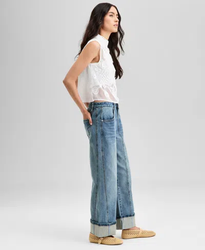 And Now This Women's High-rise Seamed Cuffed Jeans, Exclusively At Macy's In Multi