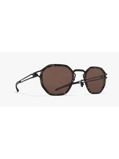 Mykita Gia Geometric-frame Sunglasses In Black