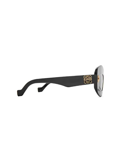 Loewe Silver Screen 49mm Rectangular Sunglasses In Black