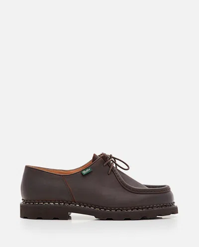 Paraboot "leather Michael Derby Shoe In Brown