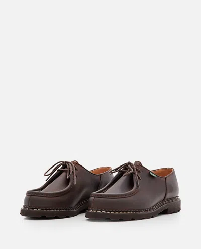 Paraboot "leather Michael Derby Shoe In Brown