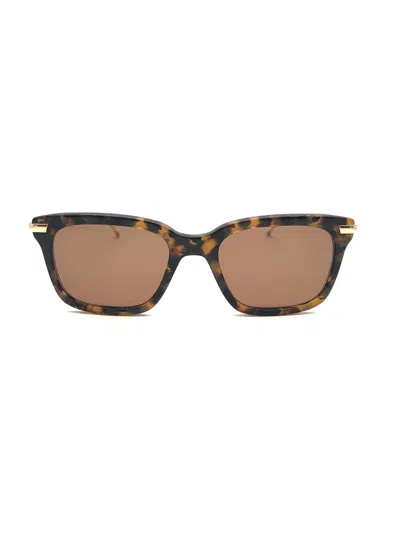 Thom Browne Tortoiseshell Square-frame Sunglasses In Brown