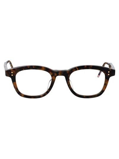 Thom Browne Rectangular-frame Sunglasses In Brown