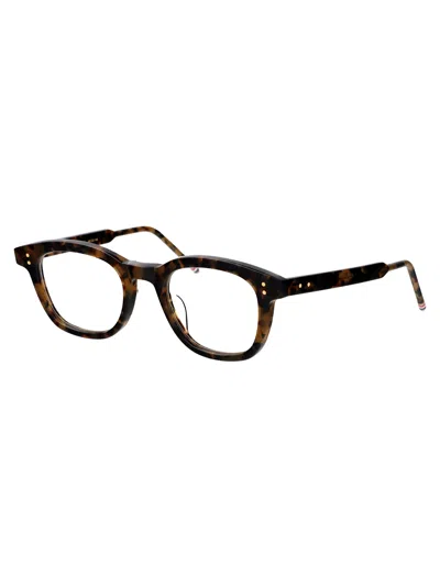 Thom Browne Rectangular-frame Sunglasses In Brown
