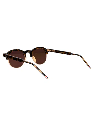 Thom Browne Tortoiseshell Oval-frame Sunglasses In Brown