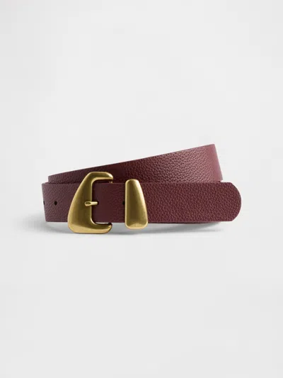 Gap Vegan Leather Pebble Angular Buckle Belt