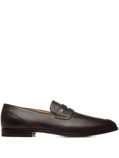 Bally Westminster Loafer Aus Strukturiertem Leder In Brown