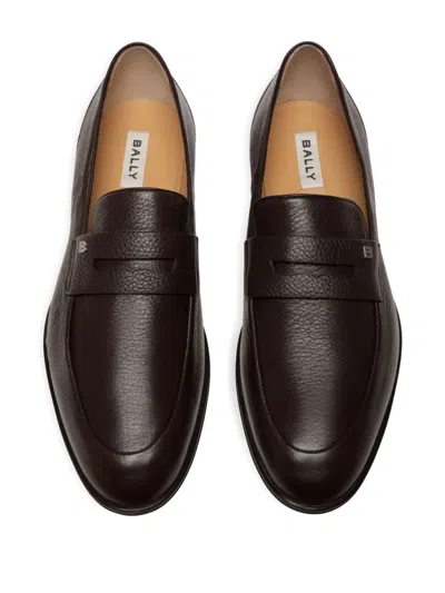 Bally Westminster Loafer Aus Strukturiertem Leder In Brown