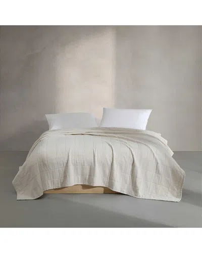 Calvin Klein 200 Thread Count Solid Cotton Gauze Quilt Set In Neutral