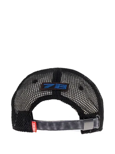 Diesel Logo-patch Mesh-back Cap In Blue