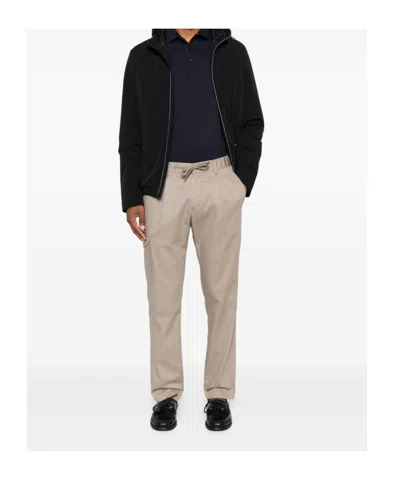 Herno Hooded Long Sleeve Jacket With Elasticated Hem In Black