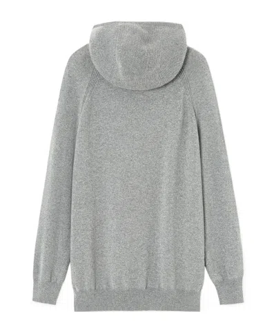 Loro Piana Merano Ribbed-detailed Hoodie In Gray