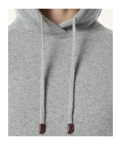 Loro Piana Merano Ribbed-detailed Hoodie In Gray