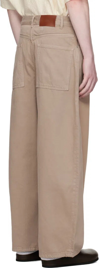 Studio Nicholson Marylebone Straight Jeans In Brown