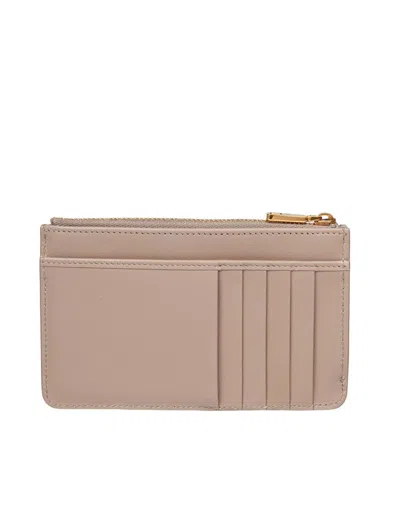 Dolce & Gabbana Slim Design Plonge Cardholder With Gold Hardware In Neutral