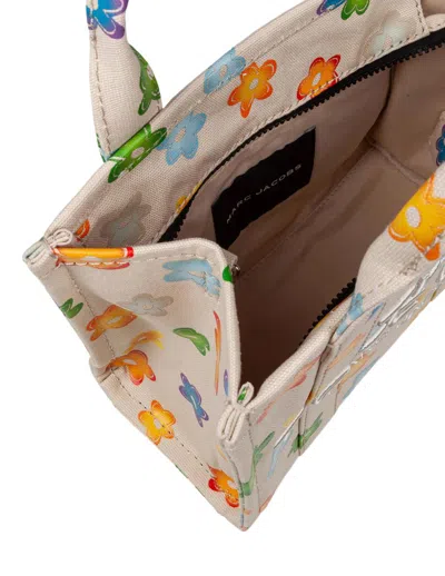 Marc Jacobs The Small Canvas Tote Bag With Flower Print In Multi