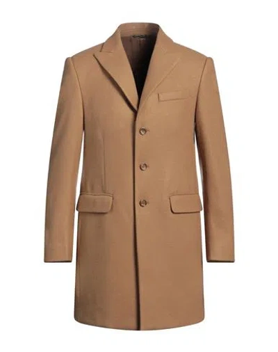 Grey Daniele Alessandrini Man Coat Camel Size 40 Polyester, Acrylic, Wool In Neutral