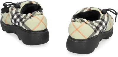 Burberry Check Motif Mules In Sand