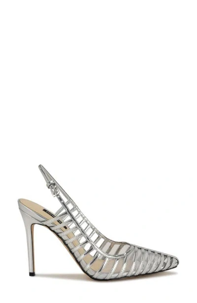 Nine West Filane Pointed Toe Pump In Silver