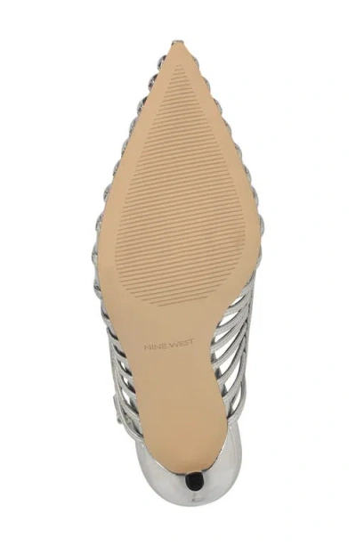 Nine West Filane Pointed Toe Pump In Silver