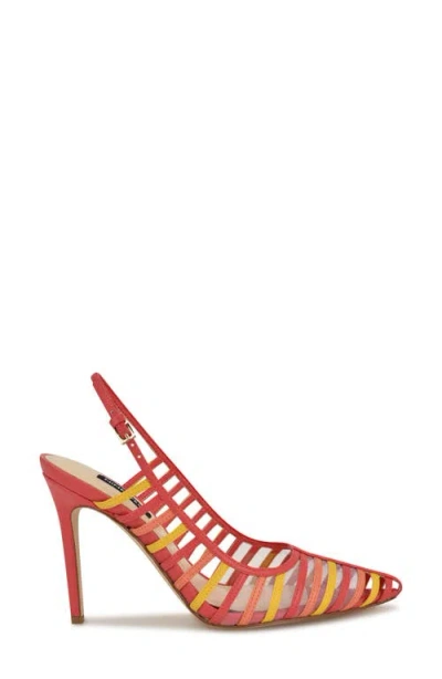 Nine West Filane Pointed Toe Pump In Red