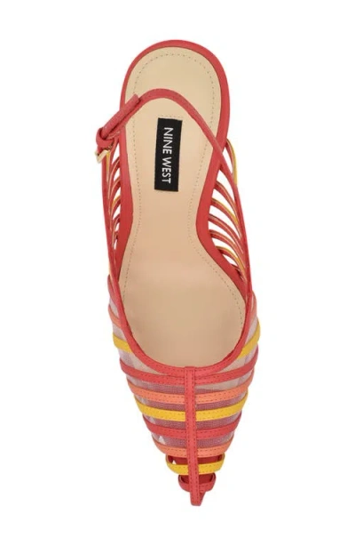 Nine West Filane Pointed Toe Pump In Red