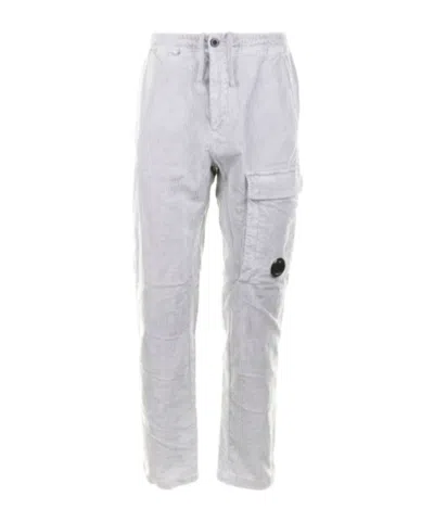 C.p. Company Relaxed-fit Cargo Pants With Multiple Pockets And Circular Patch Detail In Blue