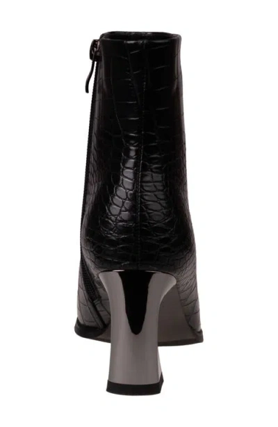 Ninety Union Lima Croc Embossed Boot In Black