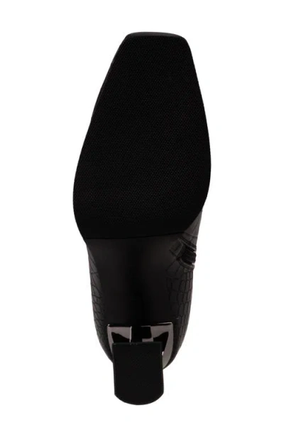 Ninety Union Lima Croc Embossed Boot In Black