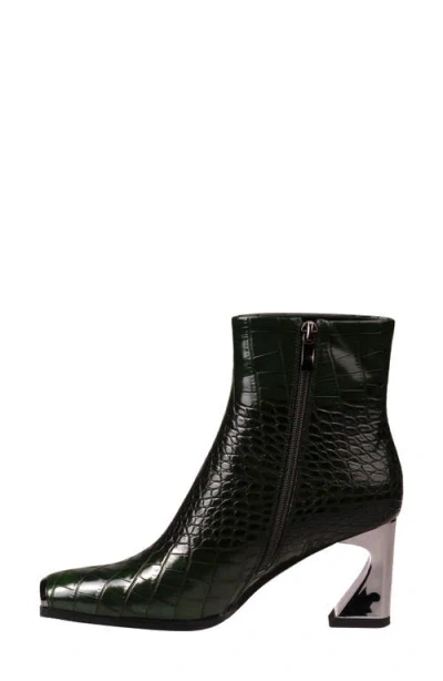 Ninety Union Lima Croc Embossed Boot In Black