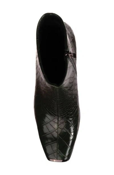 Ninety Union Lima Croc Embossed Boot In Black