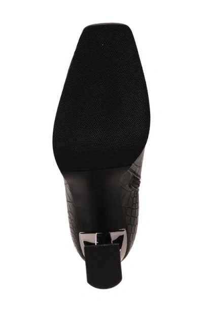 Ninety Union Lima Croc Embossed Boot In Black