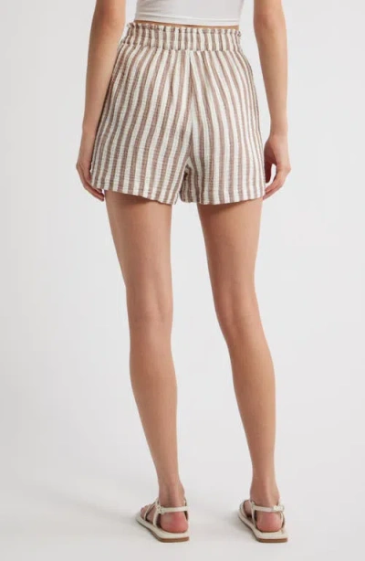 Rails Leighton Stripe Organic Cotton Gauze Shorts In Multi