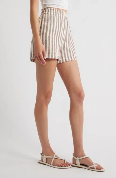 Rails Leighton Stripe Organic Cotton Gauze Shorts In Multi