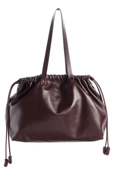 Isabel Marant Silven Ew Tote In Bordeaux Leather In Burgundy