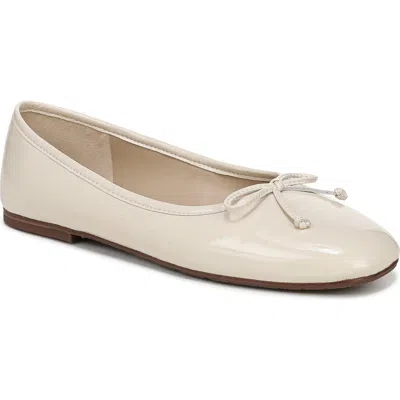 Sam Edelman Marisol Ballet Flat In Ivory Leather In White